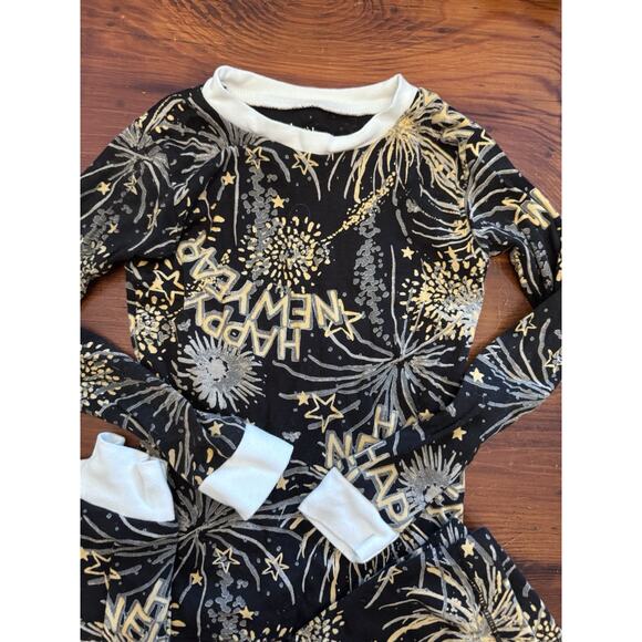 Burt's Bees Kids New Years Pj Set Sz 5T - Picture 3 of 8